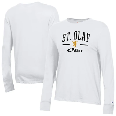 Women's Champion  White St. Olaf Oles Core Long Sleeve T-Shirt
