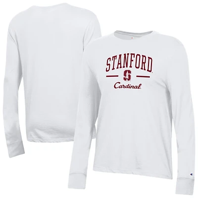 Women's Champion  White Stanford Cardinal Core Long Sleeve T-Shirt