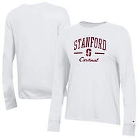 Women's Champion  White Stanford Cardinal Core Long Sleeve T-Shirt