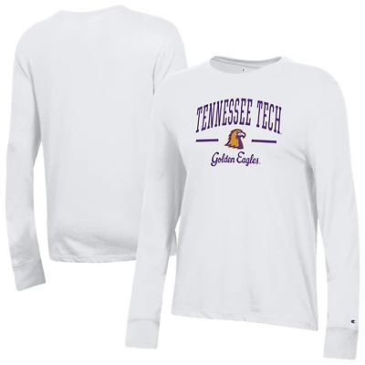 Women's Champion White Tennessee Tech Golden Eagles Core Long Sleeve T-Shirt
