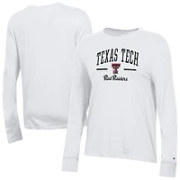 Women's Champion  White Texas Tech Red Raiders Core Long Sleeve T-Shirt