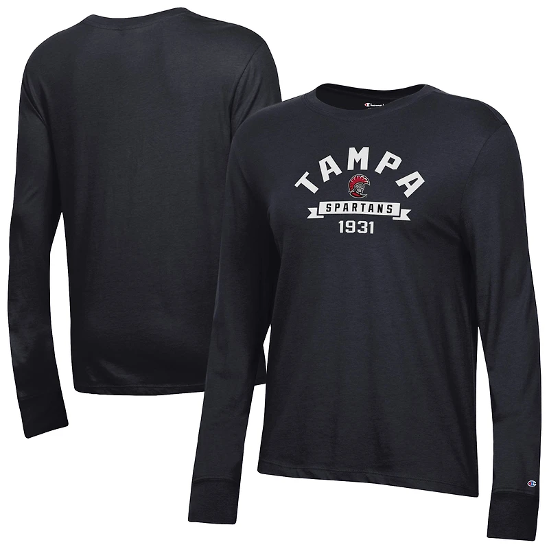 Women's Champion  Black Tampa Spartans Core Long Sleeve T-Shirt