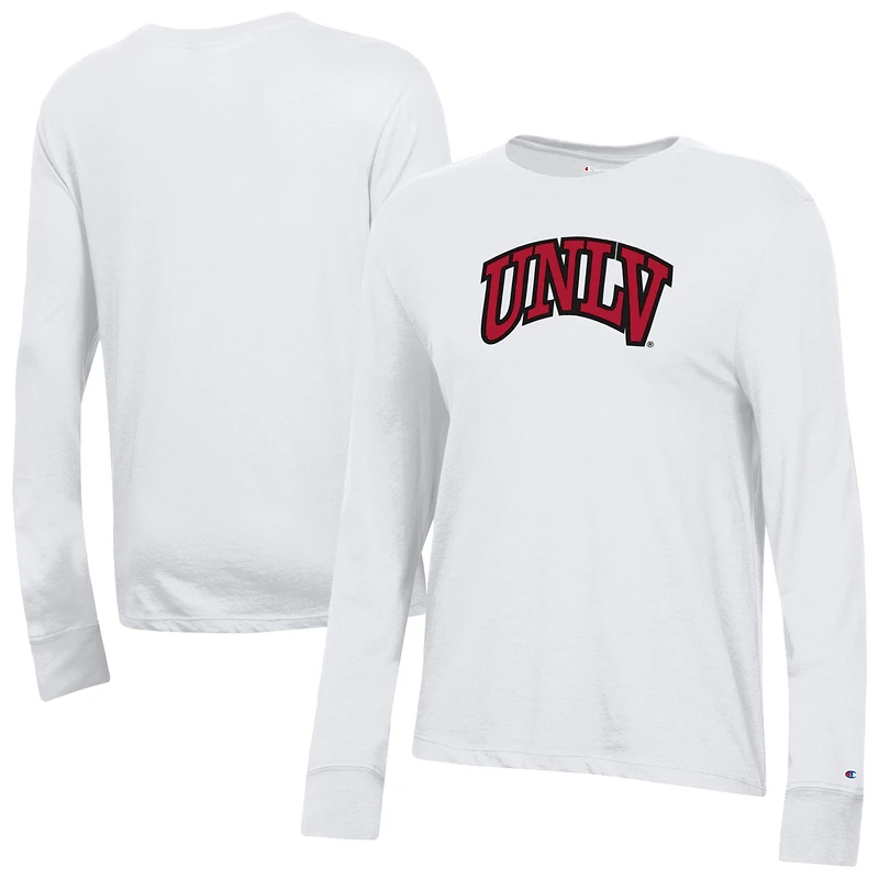 Women's Champion  White UNLV Rebels Core Long Sleeve T-Shirt