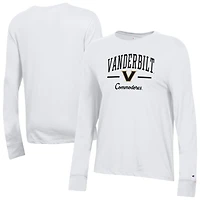 Women's Champion  White Vanderbilt Commodores Core Long Sleeve T-Shirt