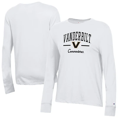 Women's Champion  White Vanderbilt Commodores Core Long Sleeve T-Shirt