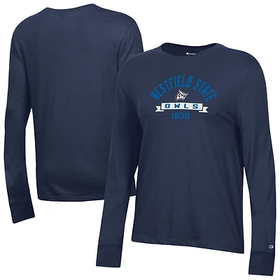 Women's Champion  Navy Westfield State Owls Core Long Sleeve T-Shirt