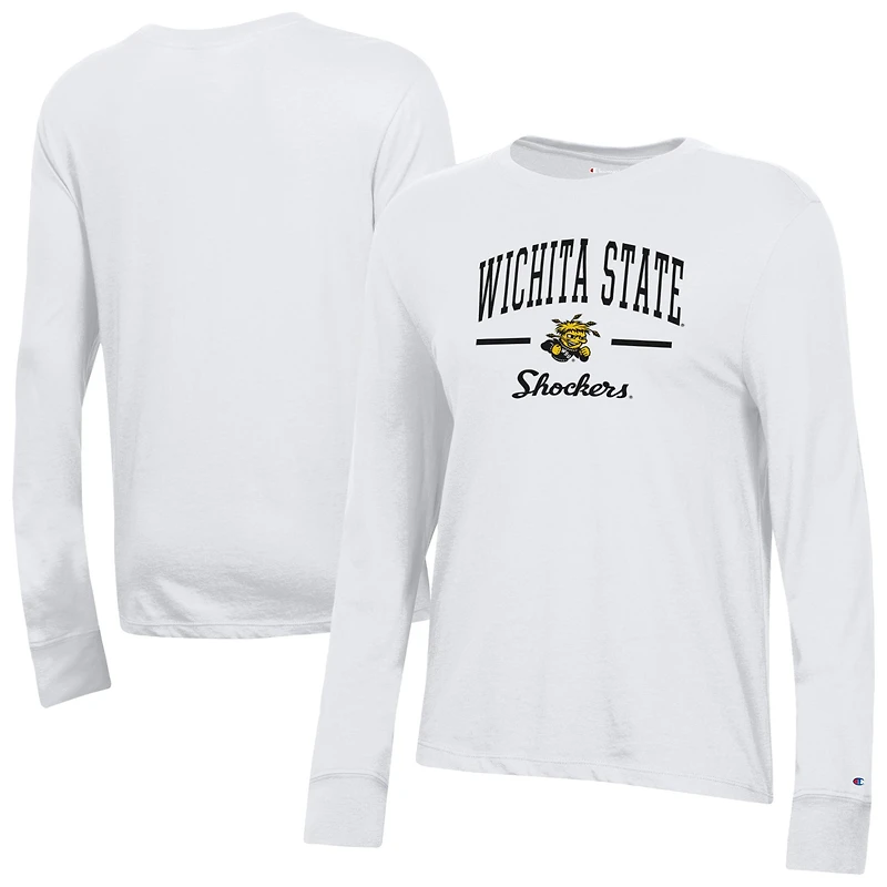 Women's Champion  White Wichita State Shockers Core Long Sleeve T-Shirt