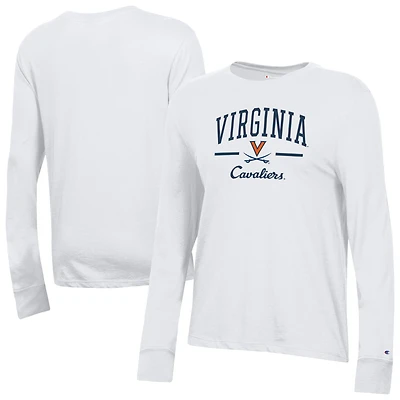 Women's Champion  White Virginia Cavaliers Core Long Sleeve T-Shirt