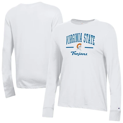 Women's Champion  White Virginia State Trojans Core Long Sleeve T-Shirt