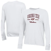 Women's Champion  White Virginia Tech Hokies Core Long Sleeve T-Shirt