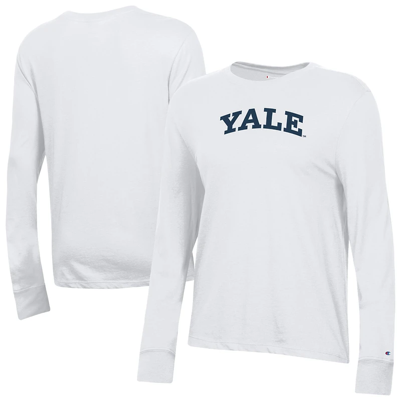 Women's Champion  White Yale Bulldogs Core Long Sleeve T-Shirt