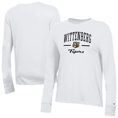 Women's Champion  White Wittenberg University Tigers Core Long Sleeve T-Shirt