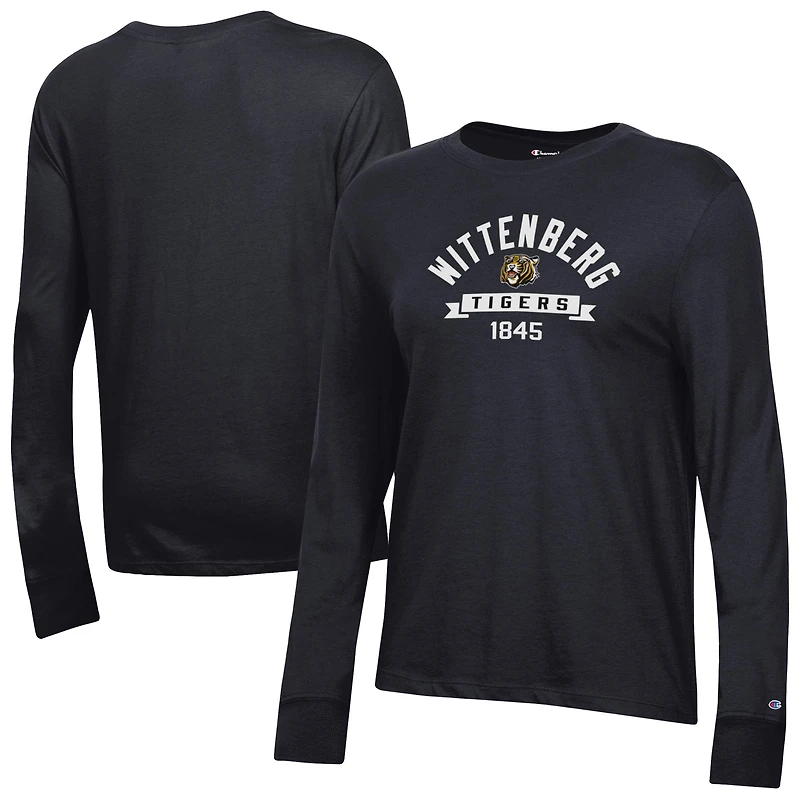 Women's Champion  Black Wittenberg University Tigers Core Long Sleeve T-Shirt