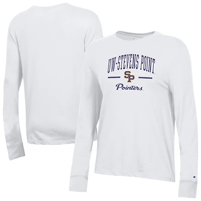 Women's Champion  White Wisconsin-Stevens Point Pointers Core Long Sleeve T-Shirt