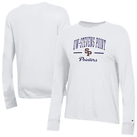 Women's Champion  White Wisconsin-Stevens Point Pointers Core Long Sleeve T-Shirt