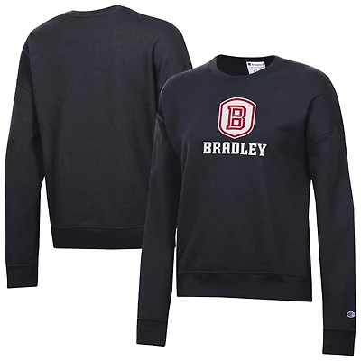 Women's Champion  Black Bradley Braves Powerblend Pullover Sweatshirt