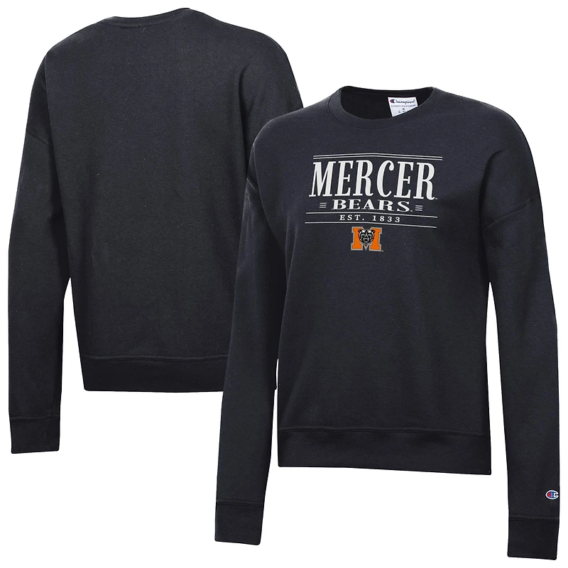 Women's Champion  Black Mercer Bears Powerblend Pullover Sweatshirt