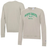 Women's Champion  Oatmeal North Dakota Powerblend Pullover Sweatshirt
