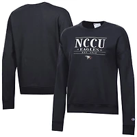 Women's Champion  Black North Carolina Central Eagles Powerblend Pullover Sweatshirt