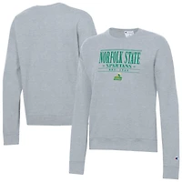 Women's Champion  Gray Norfolk State Spartans Powerblend Pullover Sweatshirt