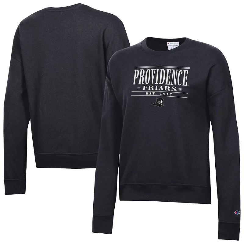 Women's Champion Black Providence Friars Powerblend Pullover Sweatshirt