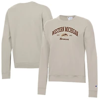 Women's Champion  Oatmeal Western Michigan Broncos Powerblend Pullover Sweatshirt