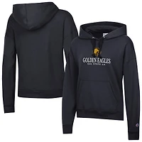 Women's Champion  Black Cal State L.A. Golden Eagles Powerblend Fleece Pullover Hoodie