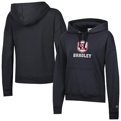 Women's Champion  Black Bradley Braves Powerblend Fleece Pullover Hoodie