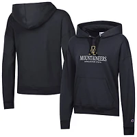Women's Champion  Black Appalachian State Mountaineers Powerblend Fleece Pullover Hoodie