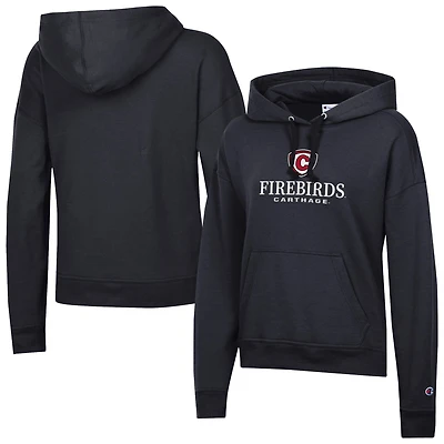 Women's Champion  Black Carthage Firebirds Powerblend Fleece Pullover Hoodie
