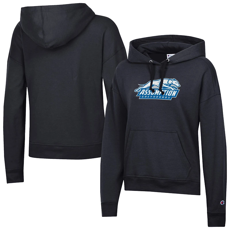 Women's Champion  Black Assumption Greyhounds Powerblend Fleece Pullover Hoodie