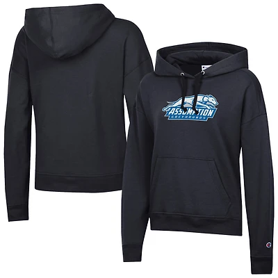 Women's Champion  Black Assumption Greyhounds Powerblend Fleece Pullover Hoodie