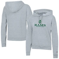 Women's Champion  Gray Colorado State Rams Powerblend Fleece Pullover Hoodie