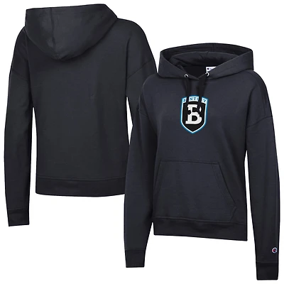 Women's Champion  Black Bentley Falcons Powerblend Fleece Pullover Hoodie