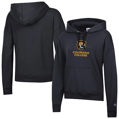 Women's Champion  Black Colorado College Tigers Powerblend Fleece Pullover Hoodie