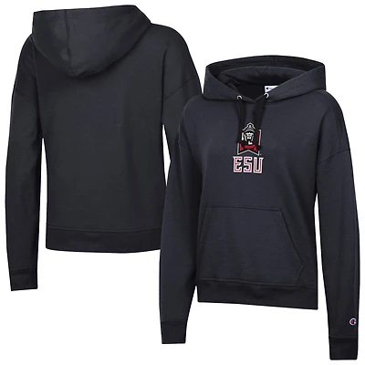 Women's Champion  Black East Stroudsburg Warriors Powerblend Fleece Pullover Hoodie