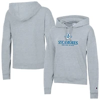 Women's Champion  Gray Indiana State Sycamores Powerblend Fleece Pullover Hoodie