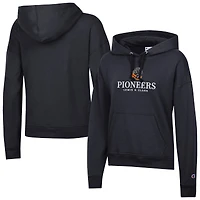 Women's Champion  Black Lewis & Clark College Pioneers Powerblend Fleece Pullover Hoodie