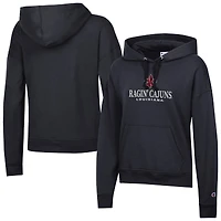 Women's Champion  Black Louisiana Ragin' Cajuns Powerblend Fleece Pullover Hoodie