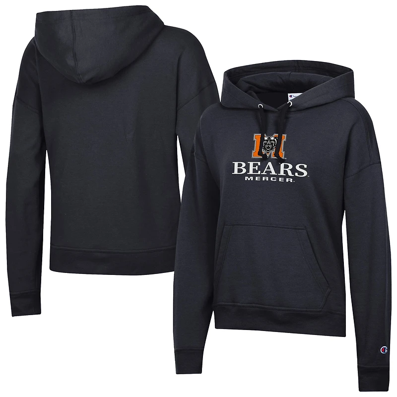 Women's Champion  Black Mercer Bears Powerblend Fleece Pullover Hoodie