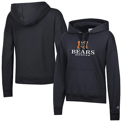 Women's Champion  Black Mercer Bears Powerblend Fleece Pullover Hoodie
