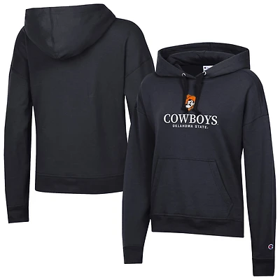 Women's Champion  Black Oklahoma State Cowboys Powerblend Fleece Pullover Hoodie