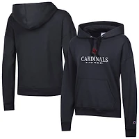 Women's Champion  Black St. John Fisher Cardinals Powerblend Fleece Pullover Hoodie
