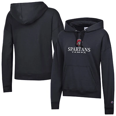 Women's Champion  Black Tampa Spartans Powerblend Fleece Pullover Hoodie