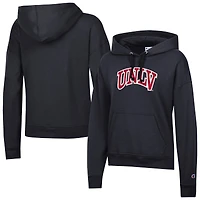 Women's Champion  Black UNLV Rebels Powerblend Fleece Pullover Hoodie
