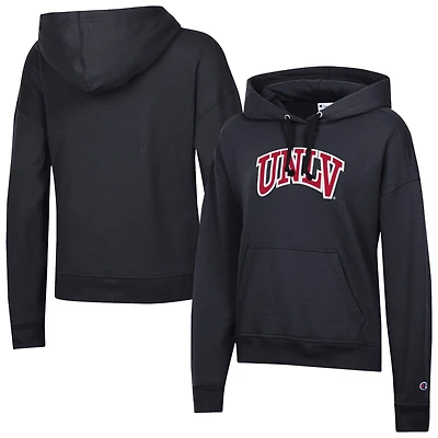 Women's Champion  Black UNLV Rebels Powerblend Fleece Pullover Hoodie