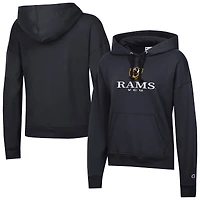 Women's Champion  Black VCU Rams Powerblend Fleece Pullover Hoodie