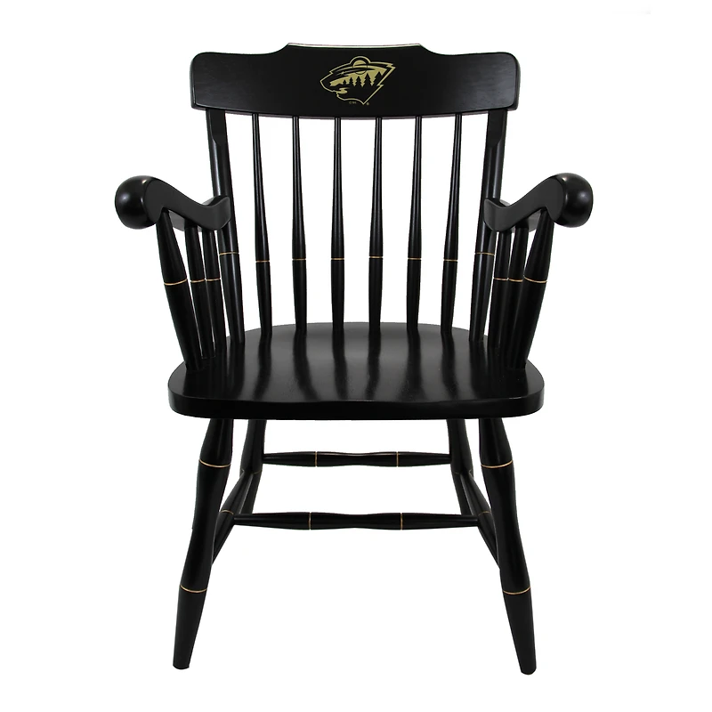Black Minnesota Wild Captain's Chair