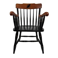Black New Jersey Devils Captain's Chair with Cherry Arms & Crown