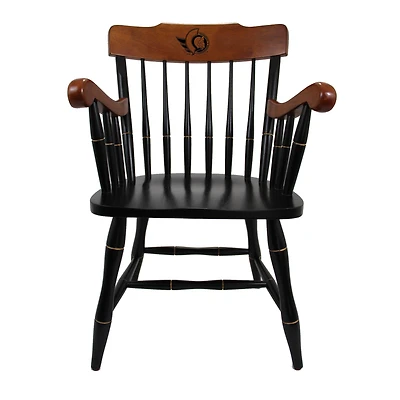 Black Ottawa Senators Captain's Chair with Cherry Arms & Crown